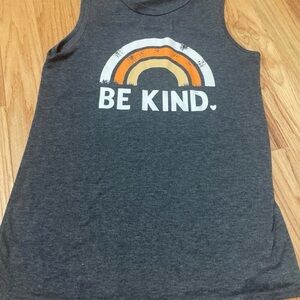 Be Kind Graphic Kids Tank Top - Gray